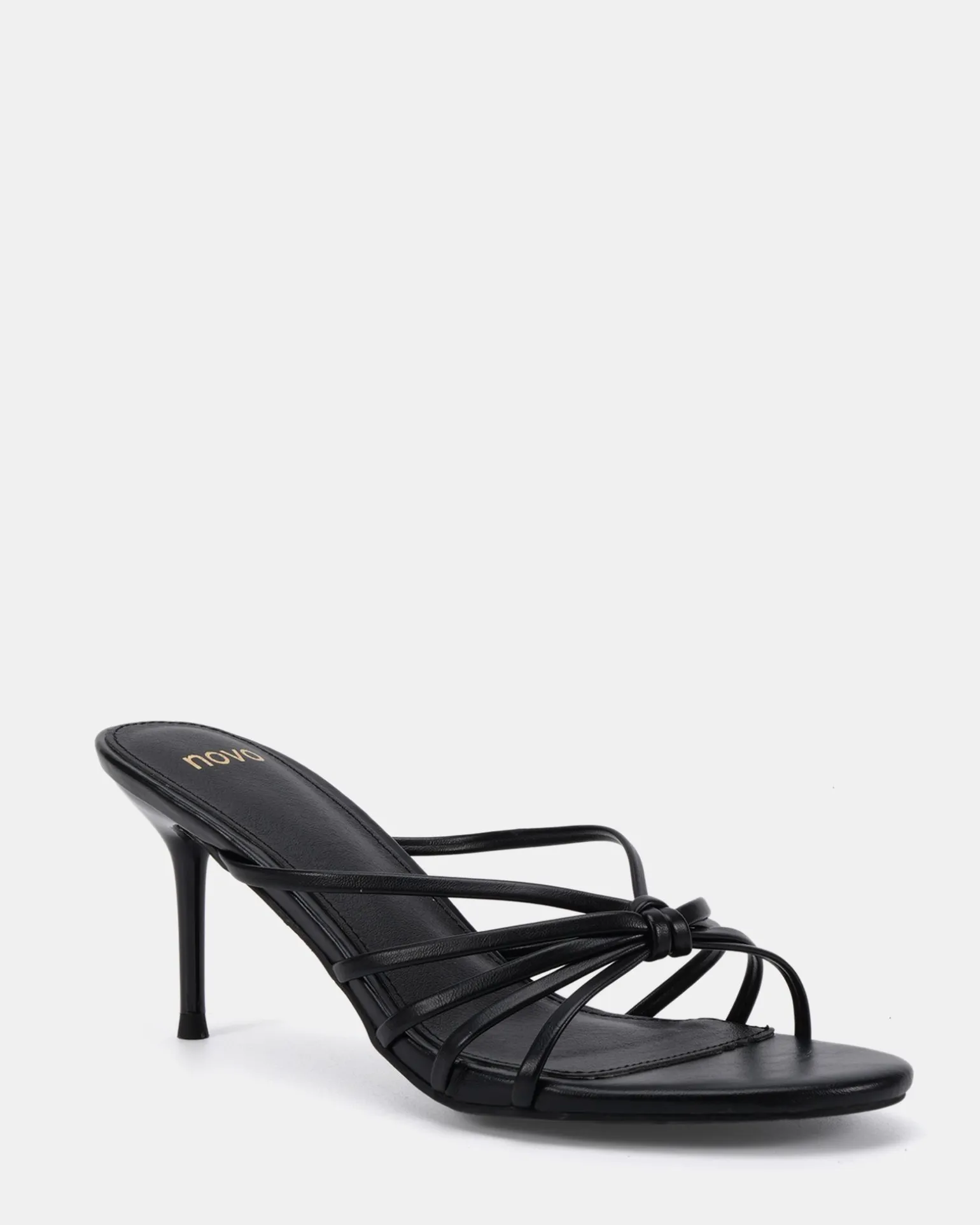 MILKSHAKE BLACK Open Toe Heels