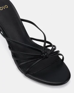 MILKSHAKE BLACK Open Toe Heels