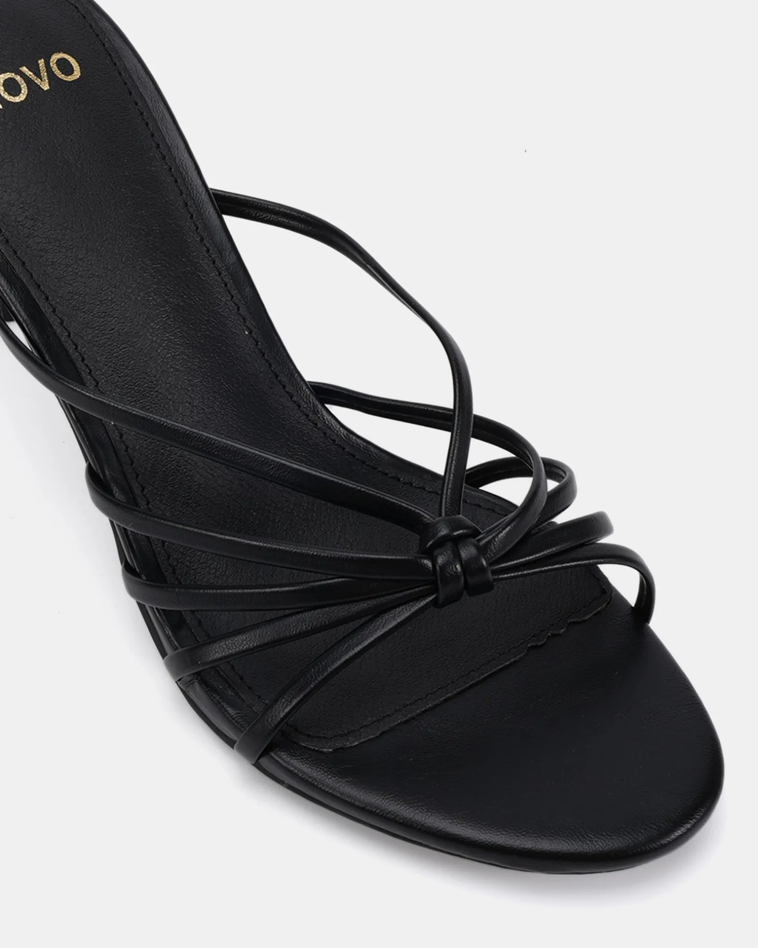MILKSHAKE BLACK Open Toe Heels