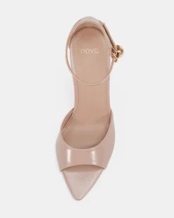 MIRAYER NEUTRAL CRINKLE PATENT High Heels