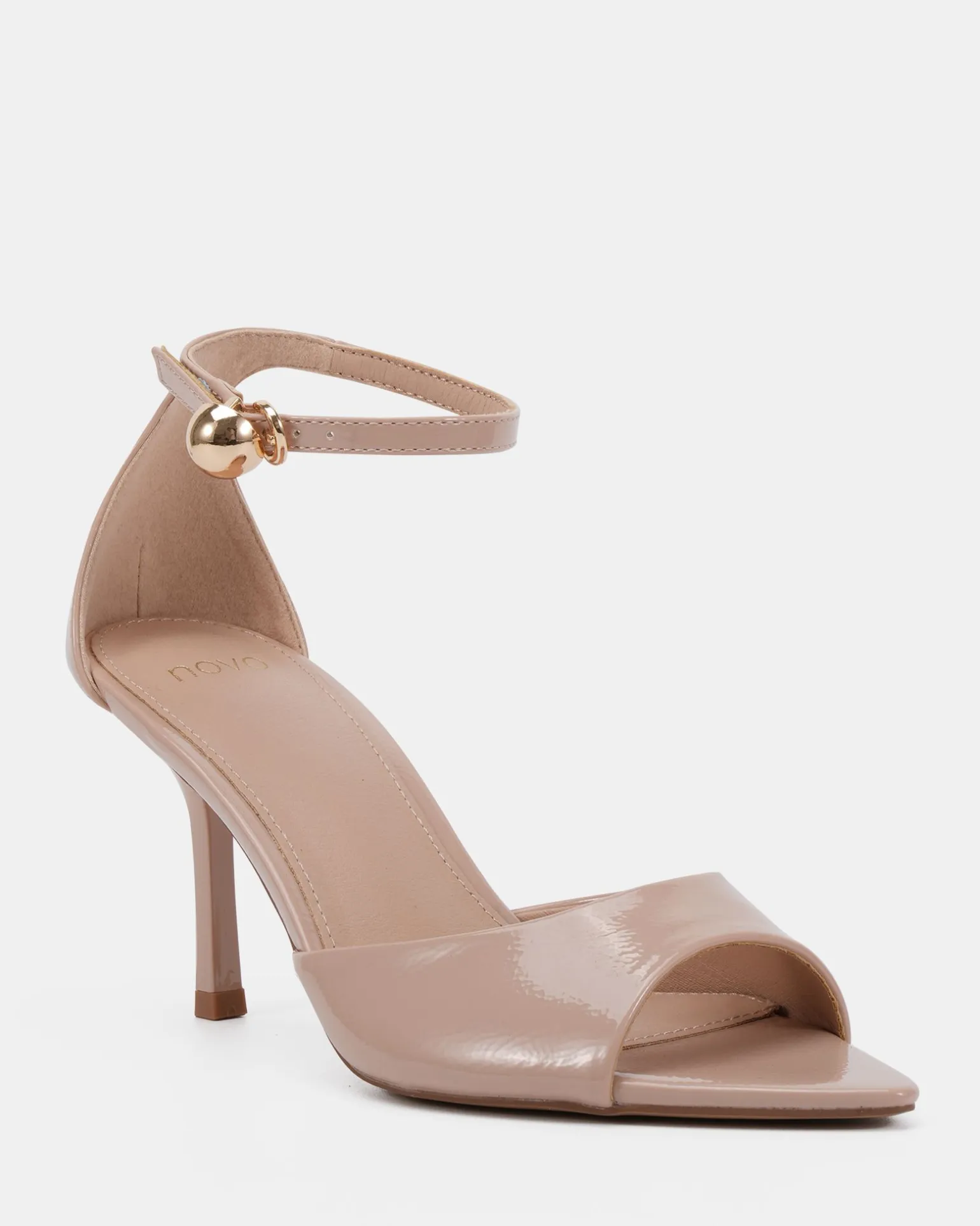 MIRAYER NEUTRAL CRINKLE PATENT High Heels