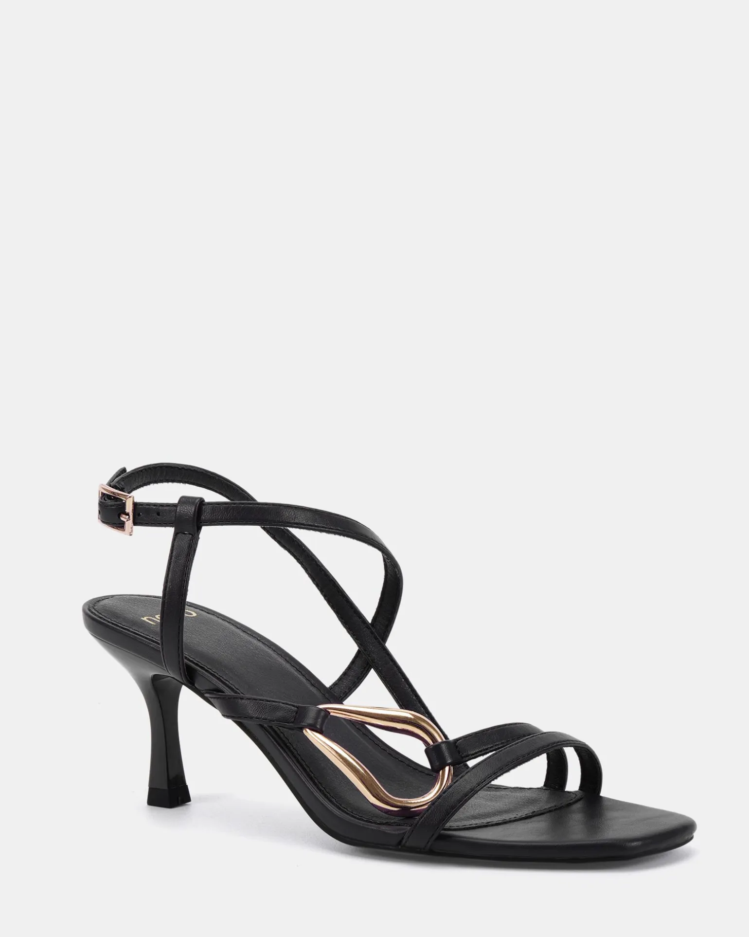 MORENA BLACK Open Toe Heels