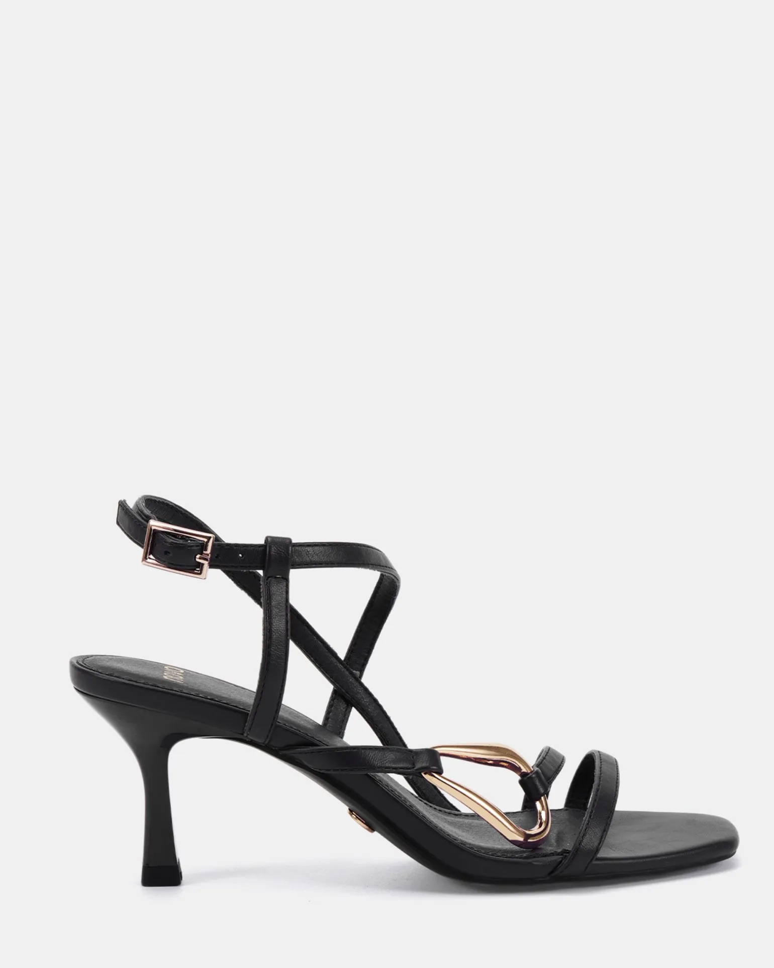MORENA BLACK Open Toe Heels