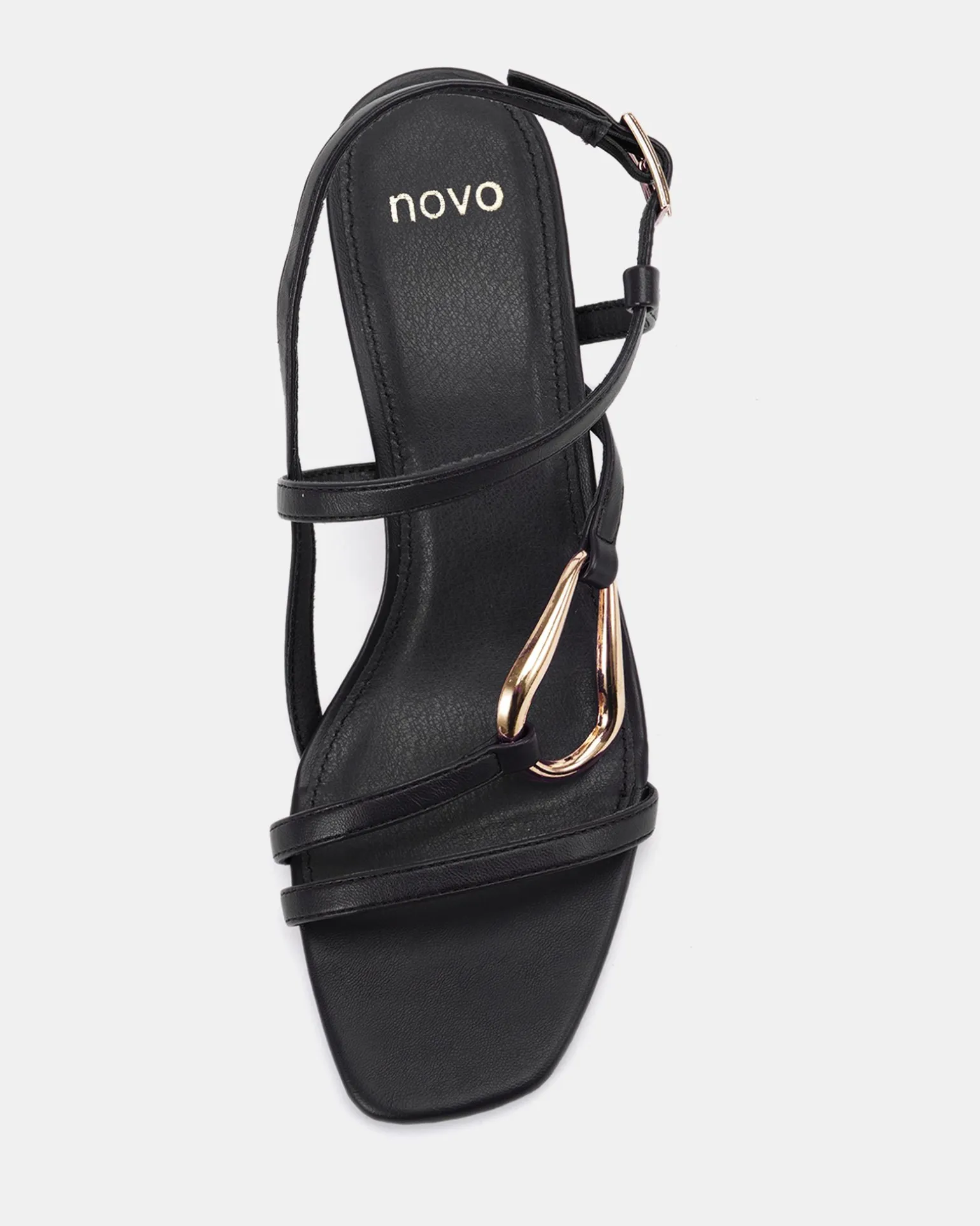 MORENA BLACK Open Toe Heels
