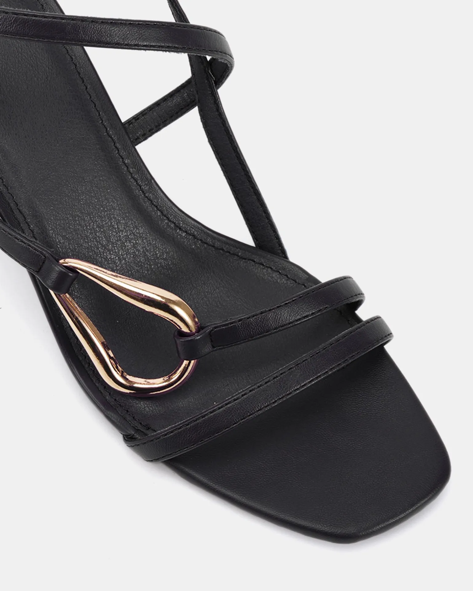 MORENA BLACK Open Toe Heels