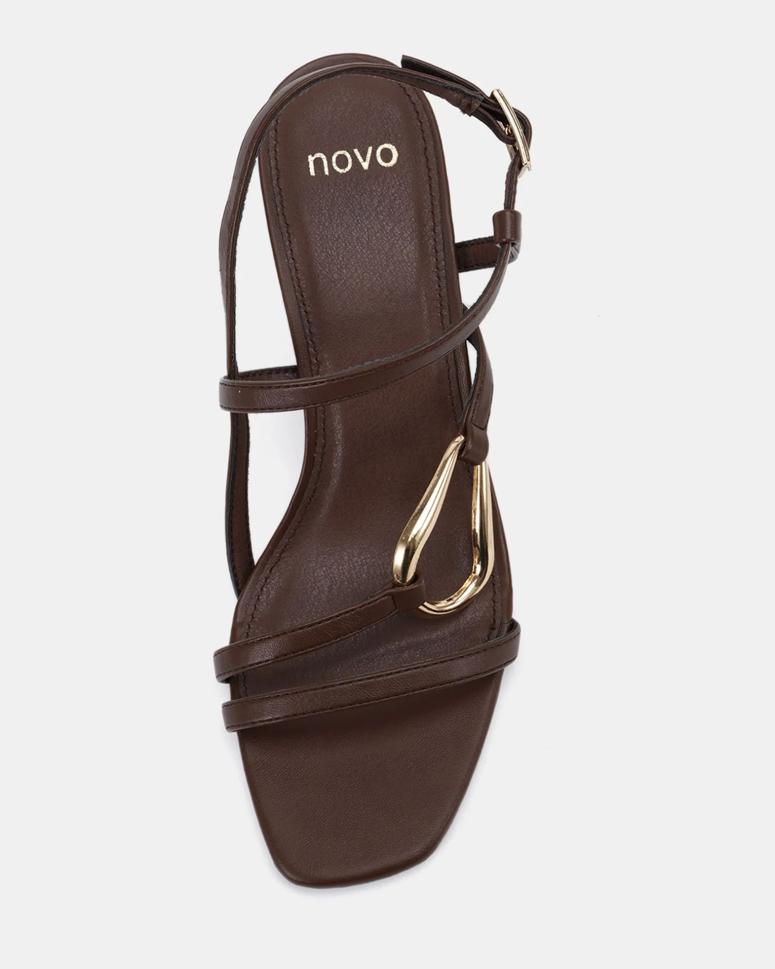 MORENA MILK CHOCOLATE Open Toe Heels