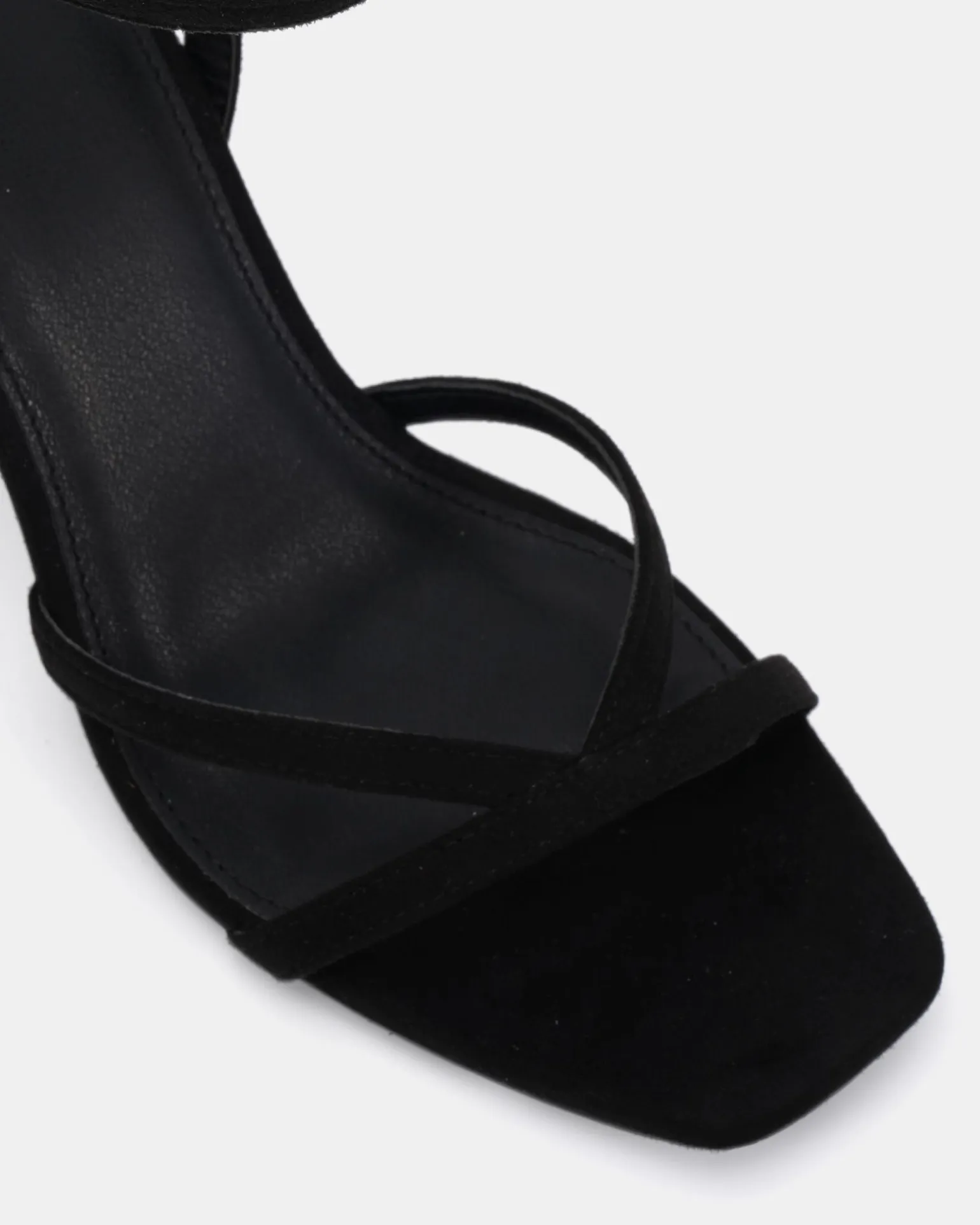 NAIRA Black Suede High Heels