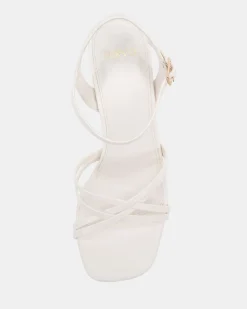 NIRELLA WHITE Block Heels