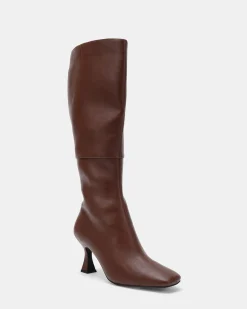 OCTAVIA WIDE MILK CHOCOLATE Long Boots