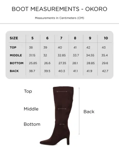 OKORO Caramel Suede Heeled Boots