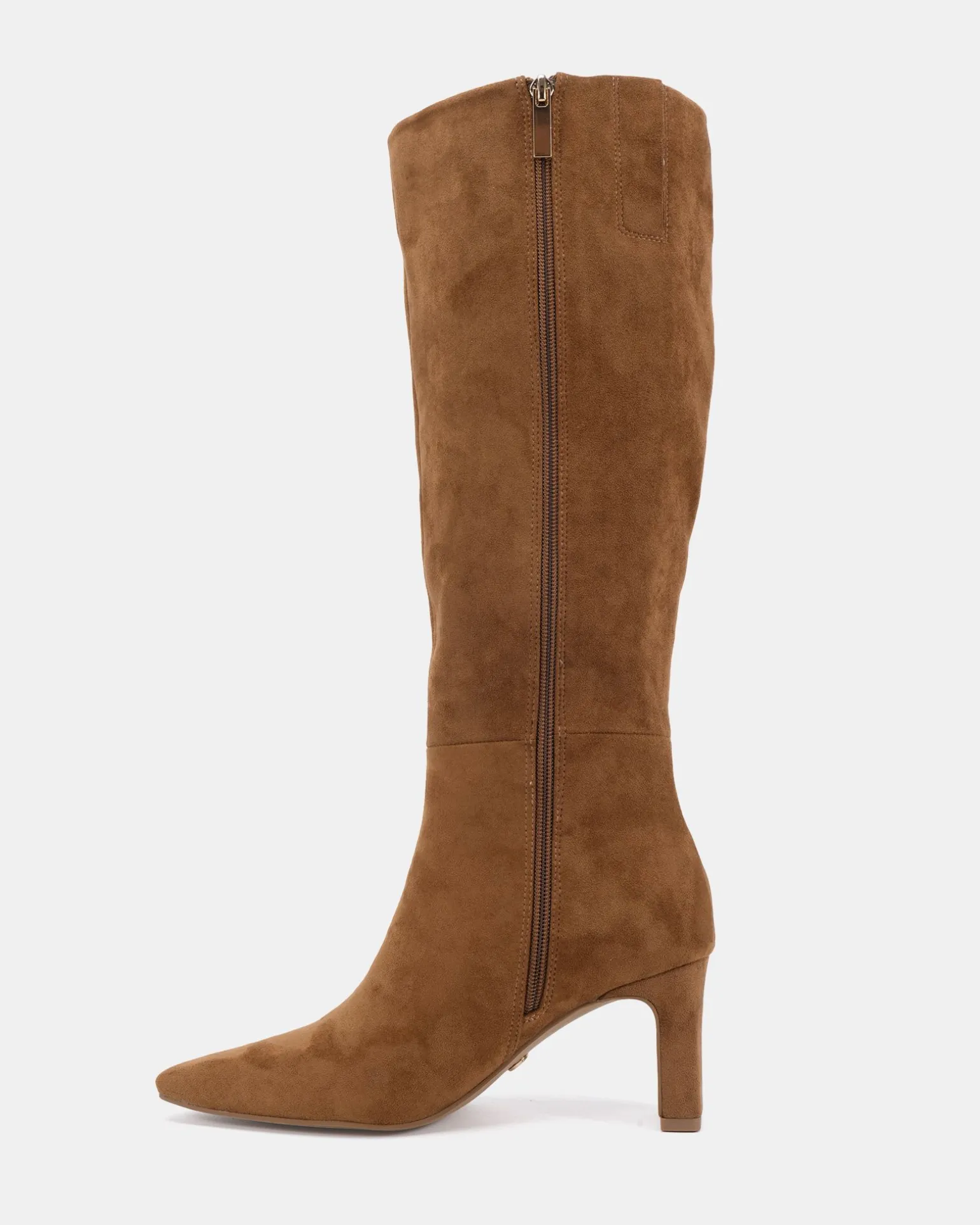 OKORO Caramel Suede Heeled Boots