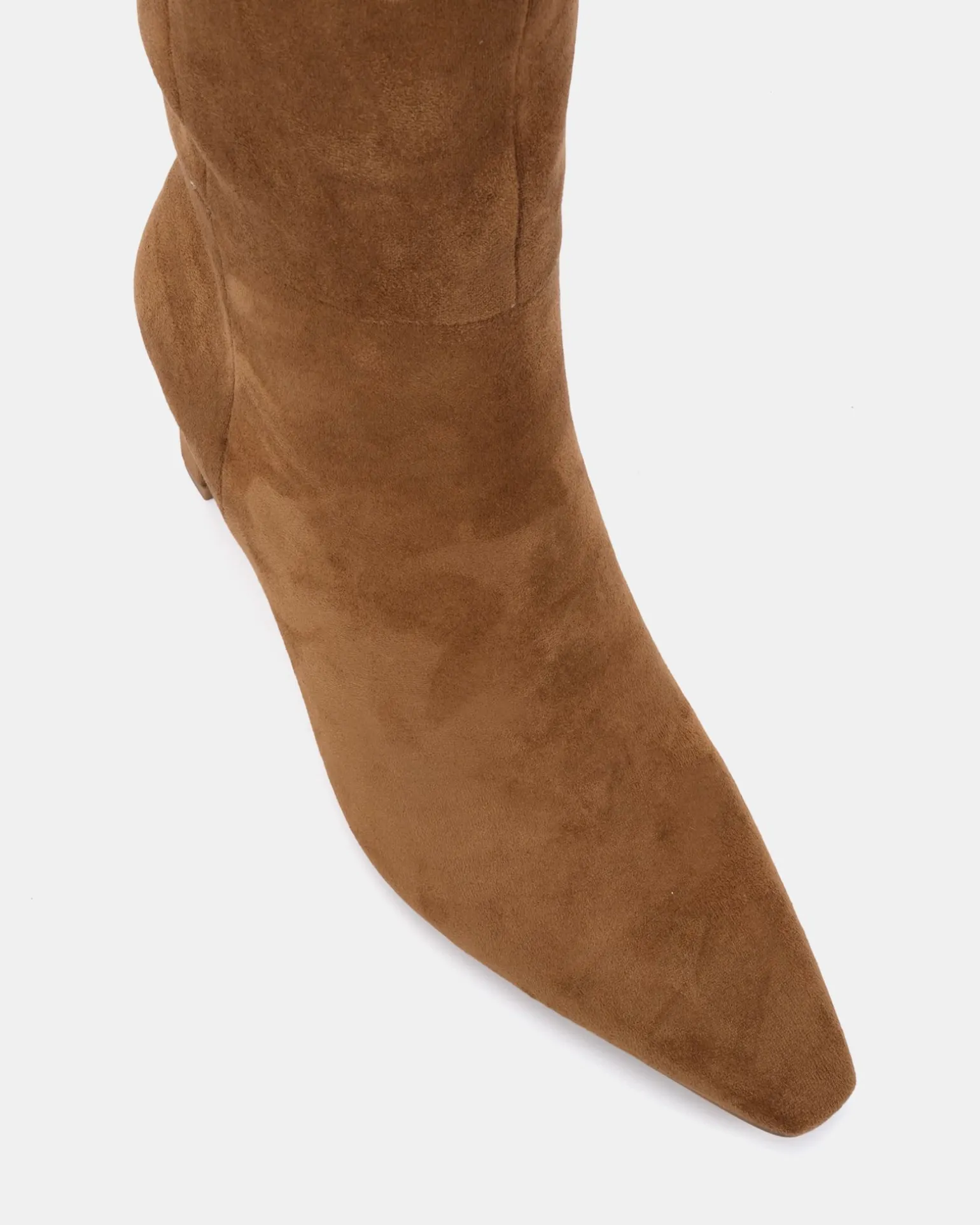 OKORO Caramel Suede Heeled Boots