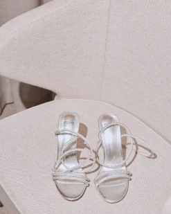 PAINKILLER SILVER Slim Rectangular Heels
