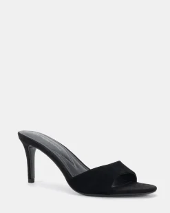 PALAN BLACK LEATHER SUEDE Mules
