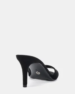 PALAN BLACK LEATHER SUEDE Mules