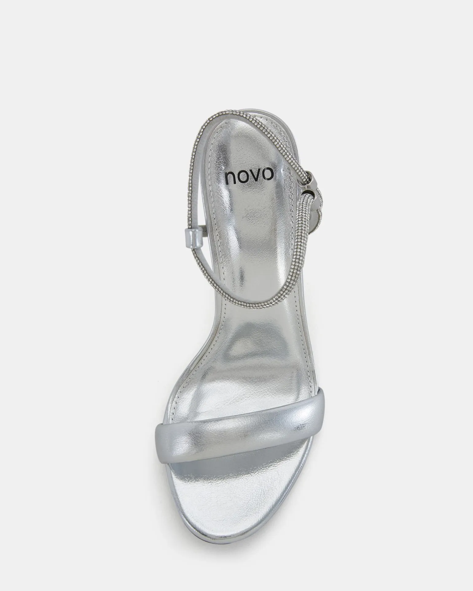 PEARSE SILVER Open Toe Heels