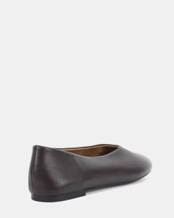 PELLO ESPRESSO SMOOTH LEATHER Ballet Flats