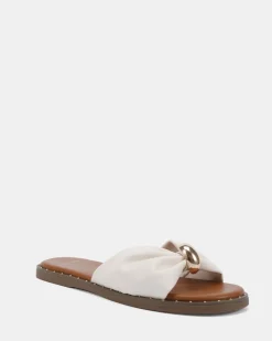 SAANVI WHITE Flat Sandals
