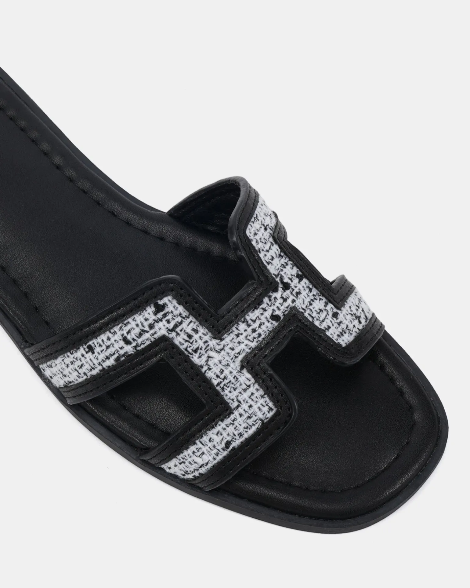 SACHIE BLACK TWEED Sandals