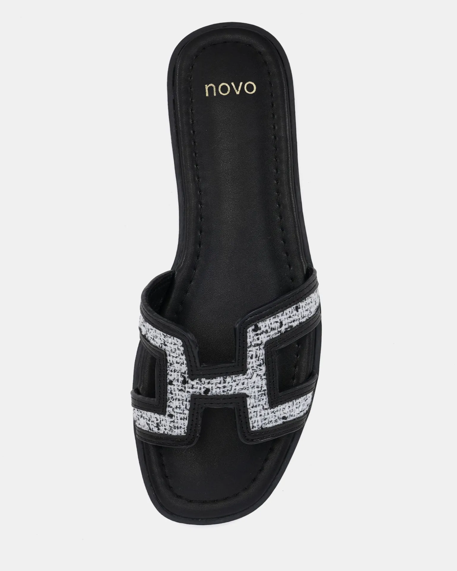 SACHIE BLACK TWEED Sandals