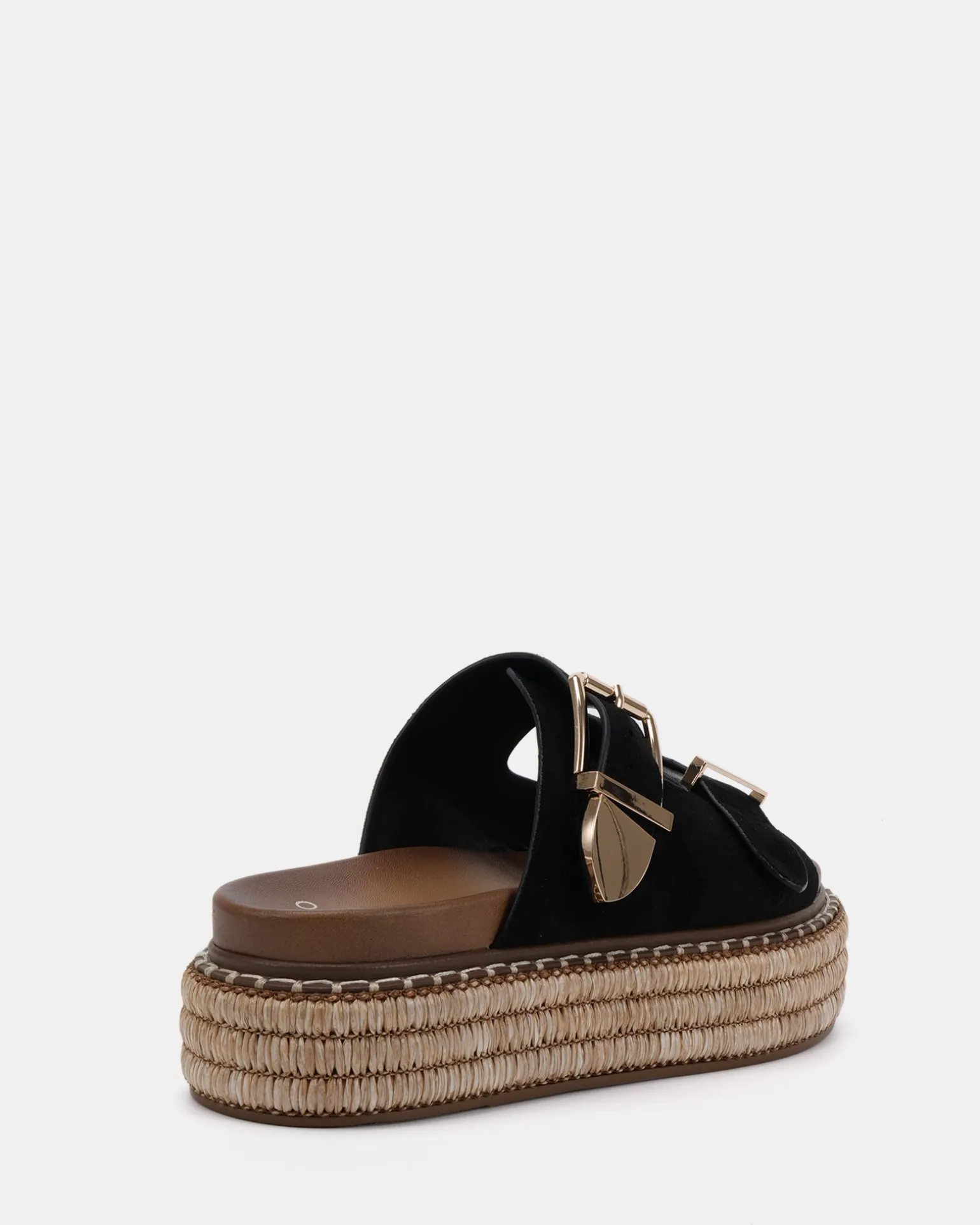 SAZKIA Black Suede Sandals