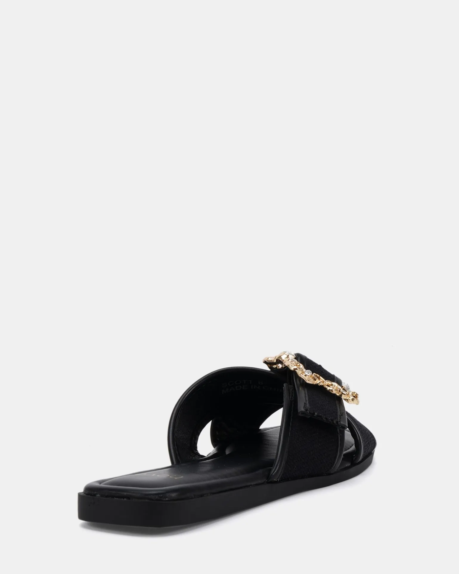SCOTT BLACK LINEN Sandals