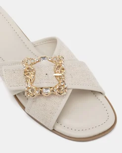 SCOTT CREAM LINEN Sandals