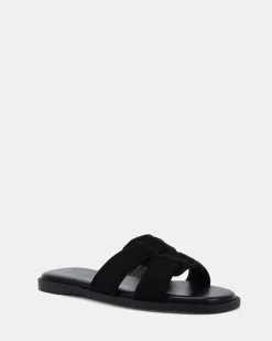 SEAMUS BLACK Flat Sandals