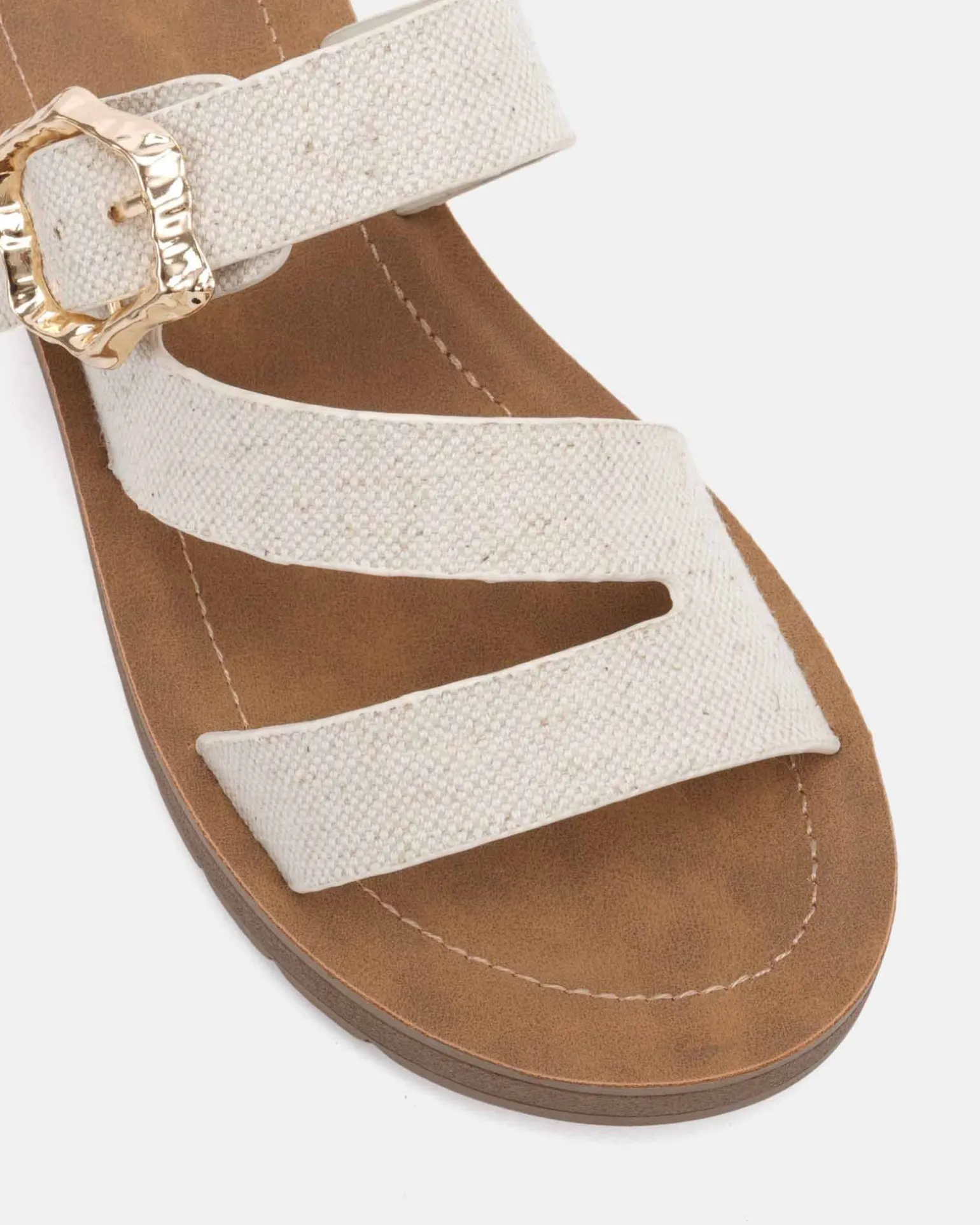 SEVYN LINEN Flat Sandals