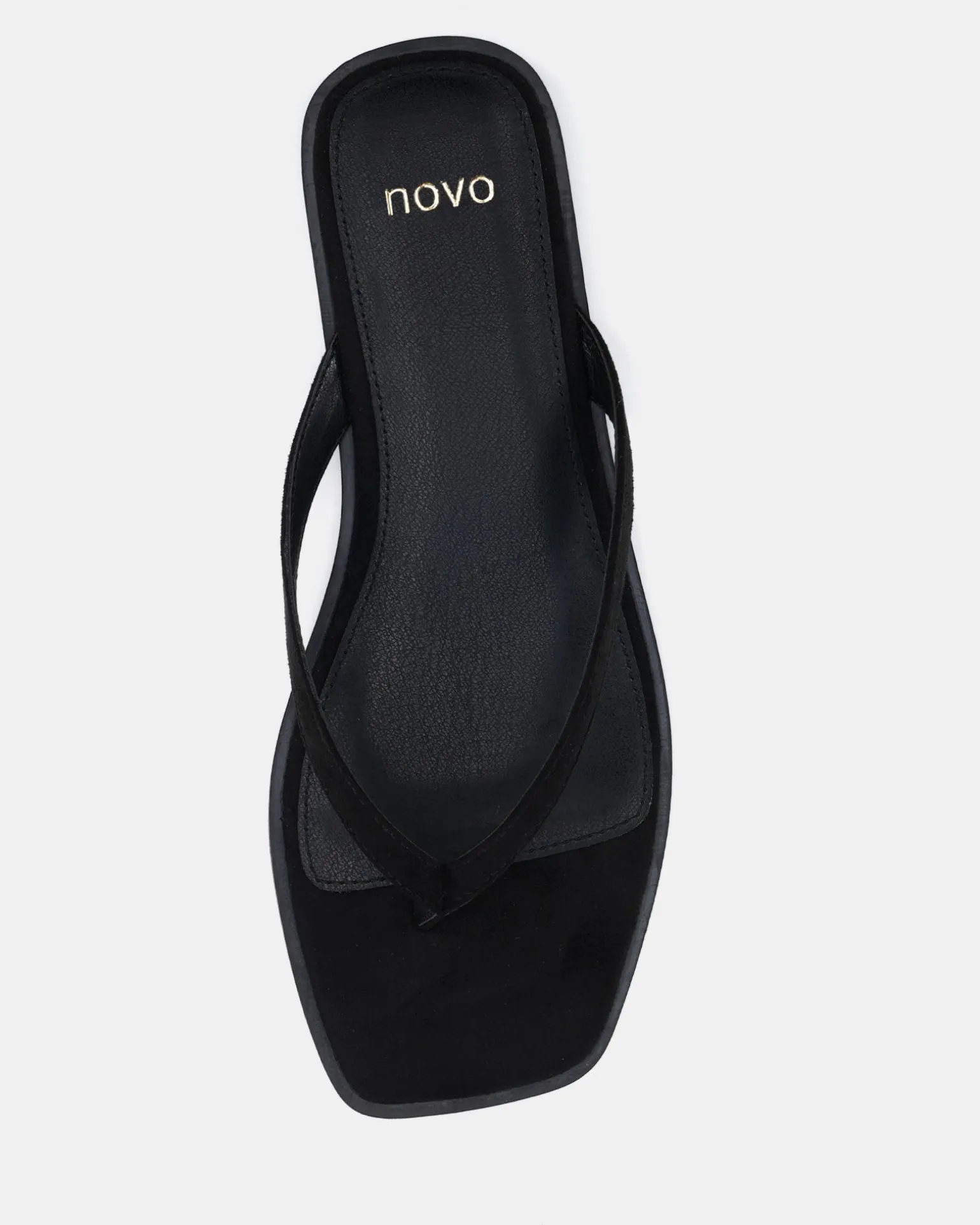 SHAKE Black Suede Sandals