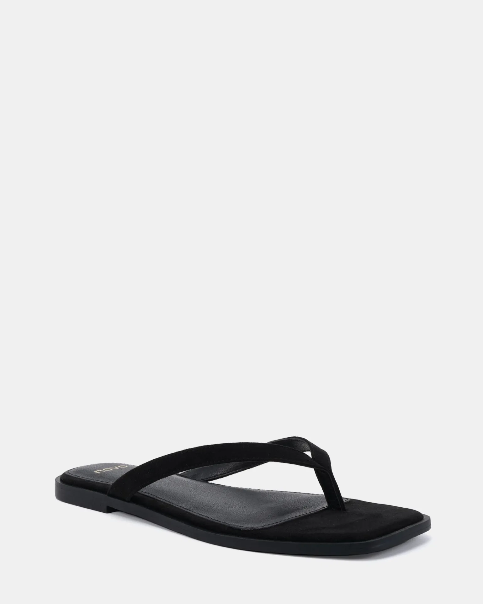 SHAKE Black Suede Sandals