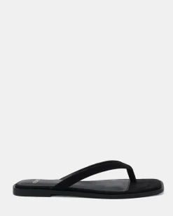 SHAKE Black Suede Sandals