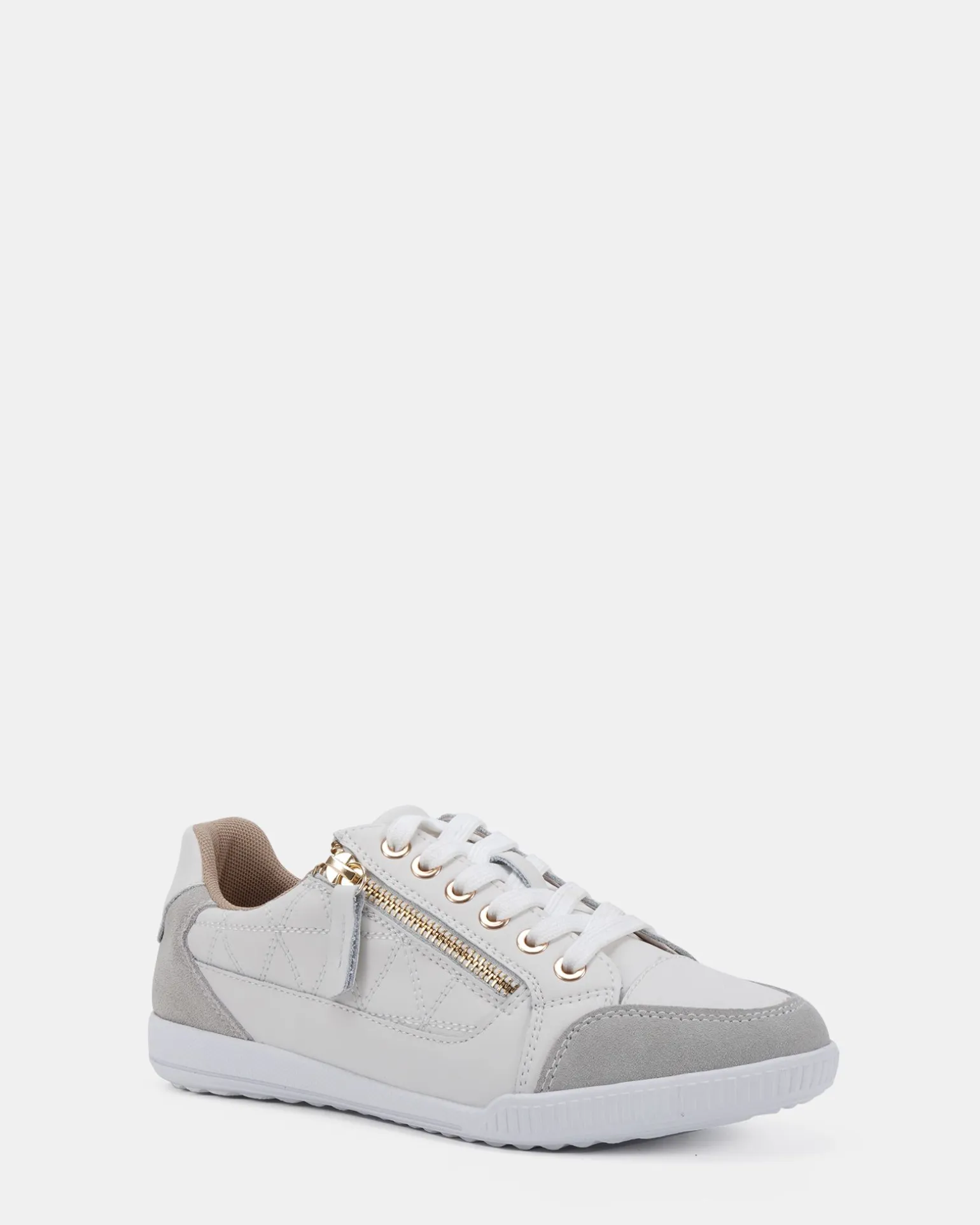 SHANIA RIVERS WHITE Lace Up Sneakers