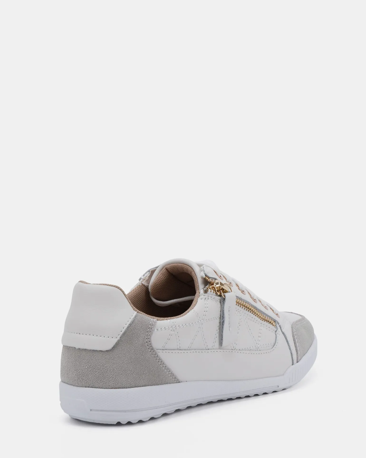 SHANIA RIVERS WHITE Lace Up Sneakers