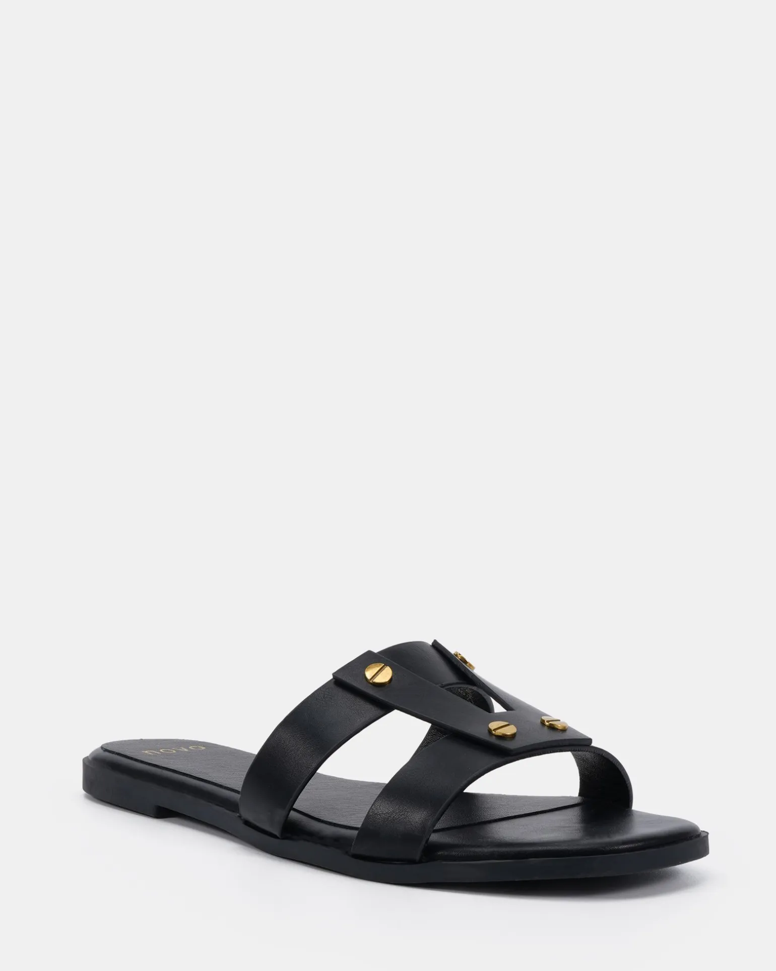 SHAY BLACK Flat Sandals