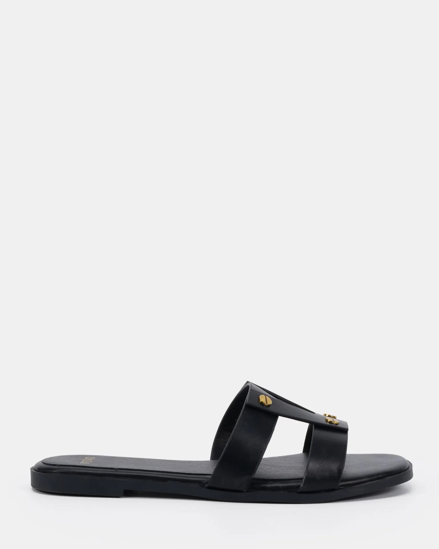 SHAY BLACK Flat Sandals