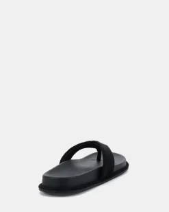 SHERRIE Black Suede Sandals