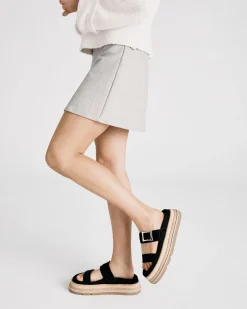 SIERAH Black Suede Sandals