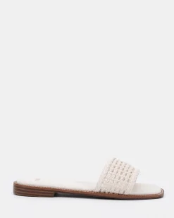 SLADE CREAM Flat Sandals