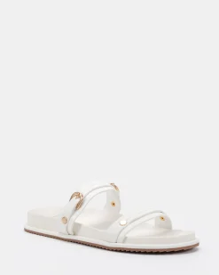 SORAYA WHITE Flat Sandals
