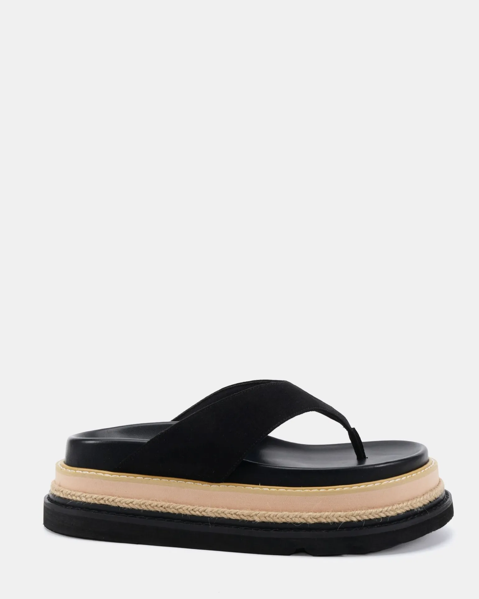 SPOIL Black Suede Flatform