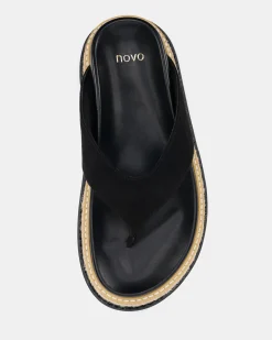 SPOIL Black Suede Flatform