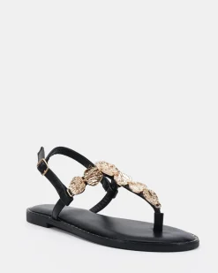 STAZIE BLACK Strappy Sandals