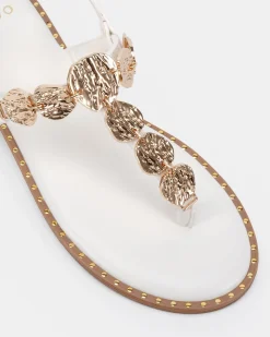 STAZIE WHITE Strappy Sandals