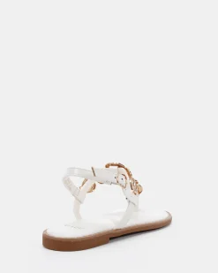 STAZIE WHITE Strappy Sandals