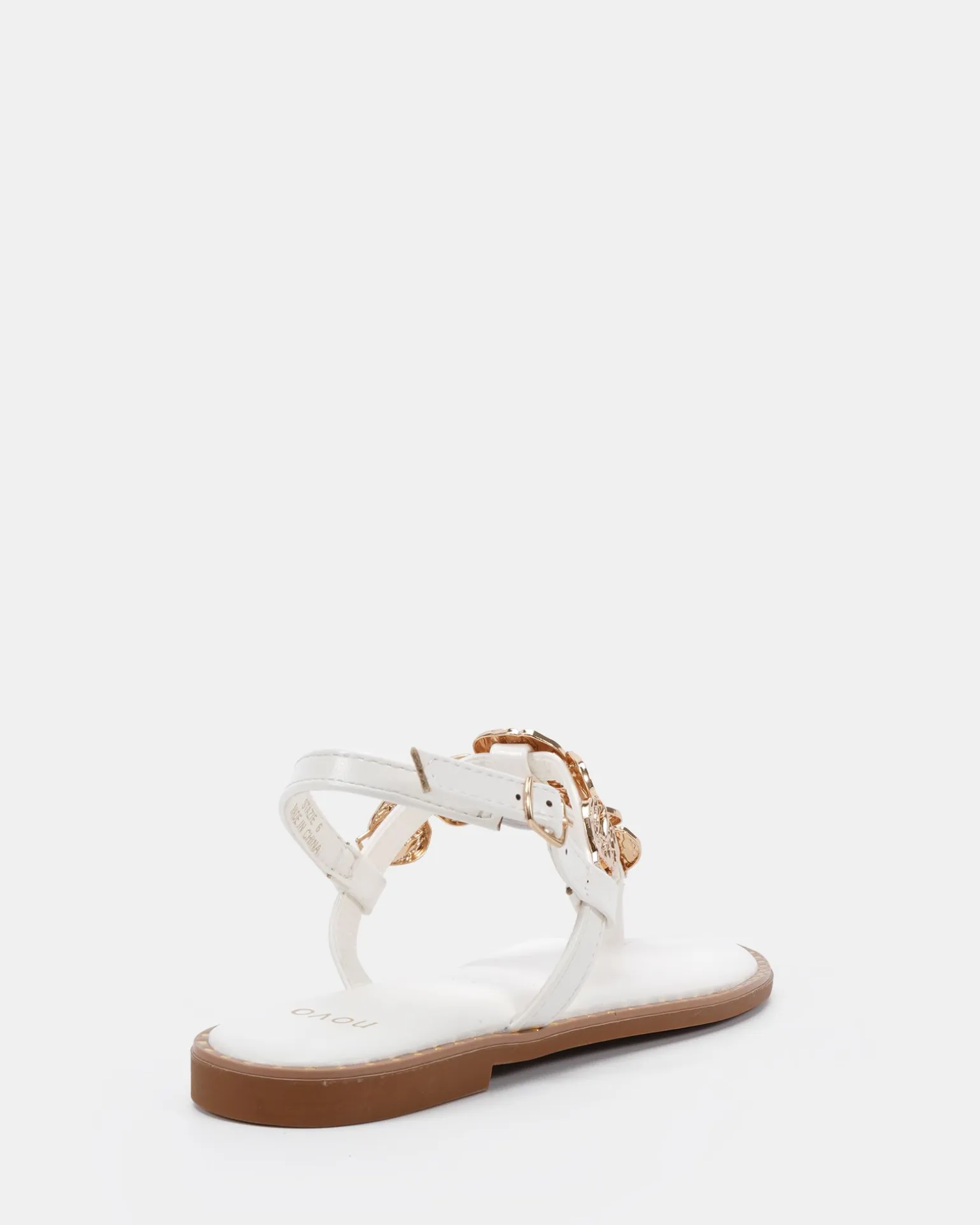 STAZIE WHITE Strappy Sandals