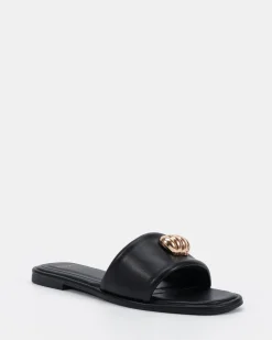 SULTAN BLACK Flat Sandals