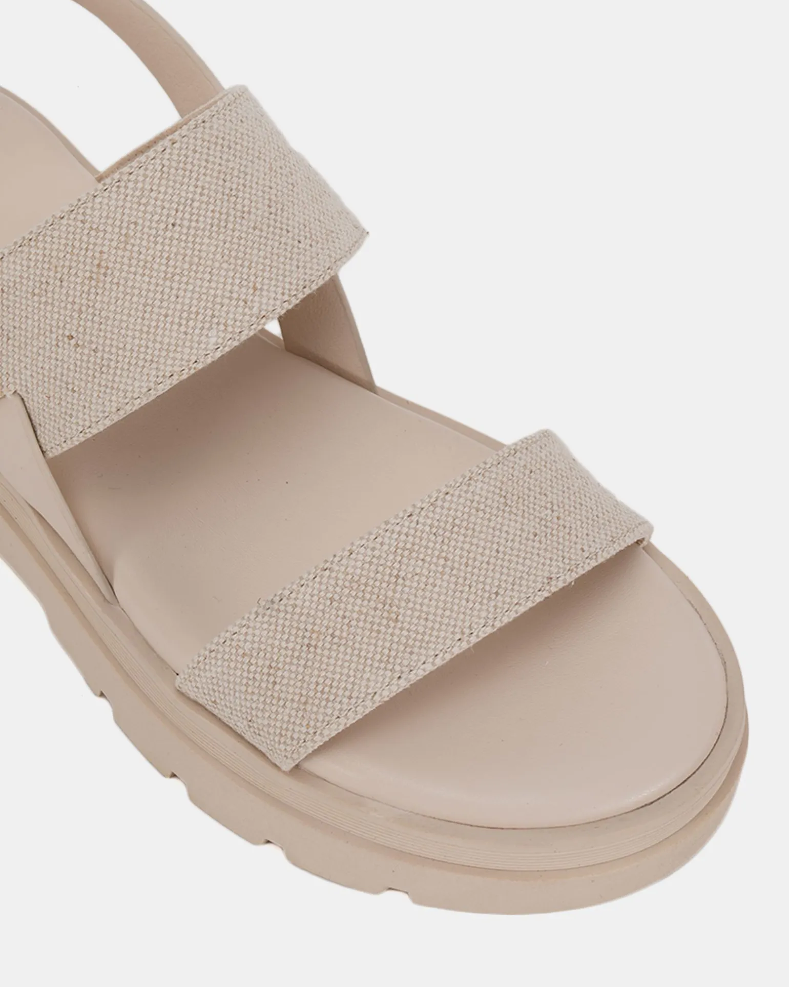 TAFFY CREAM LINEN Strappy Sandals
