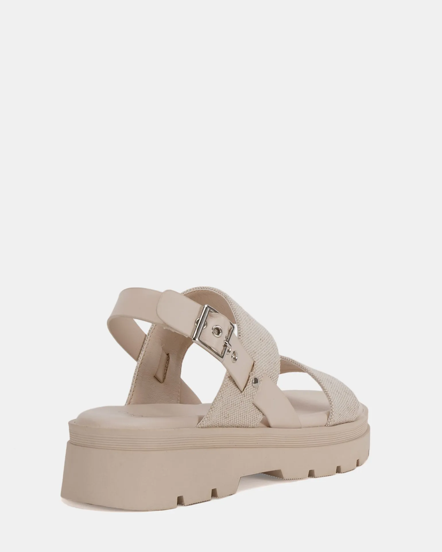 TAFFY CREAM LINEN Strappy Sandals