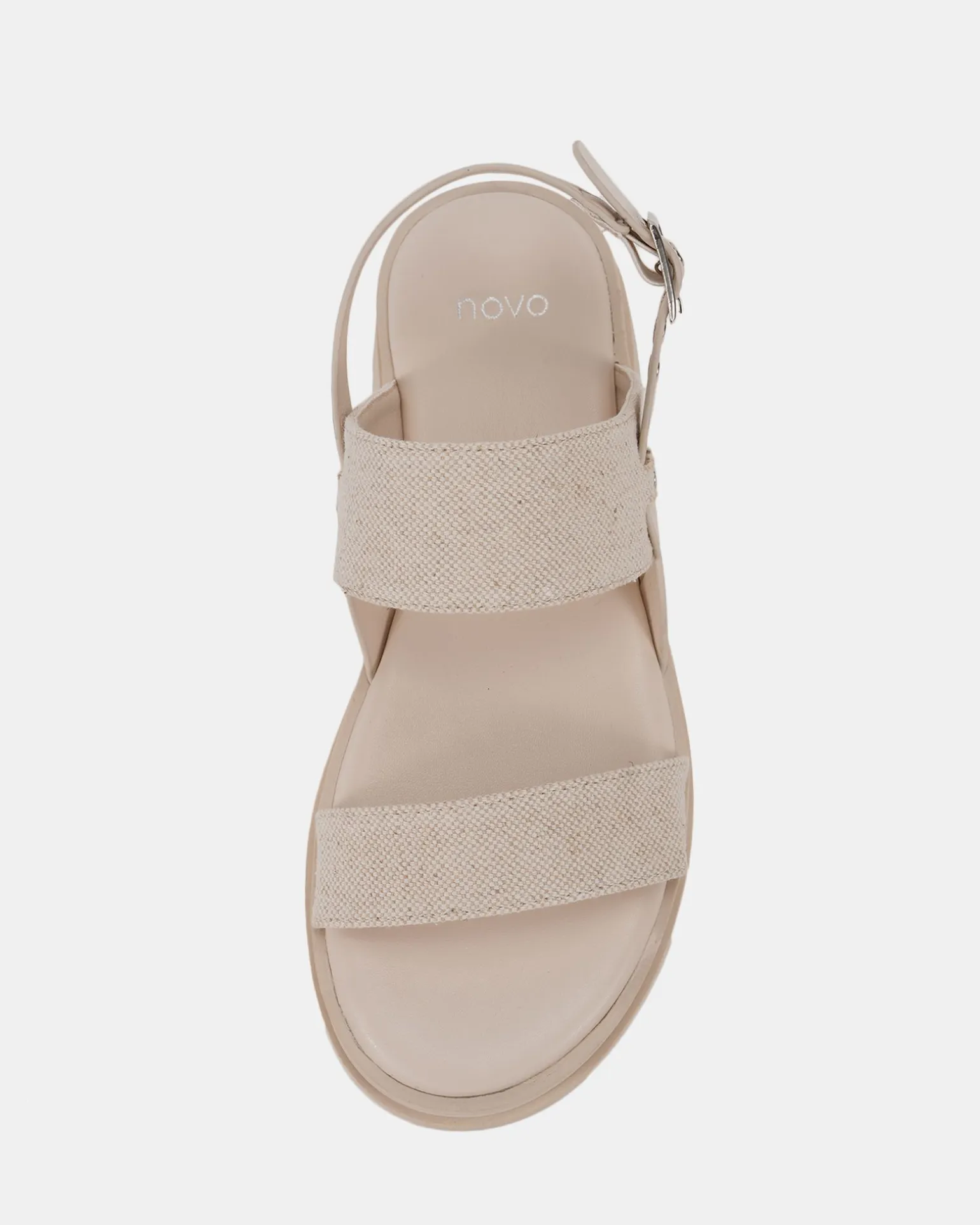 TAFFY CREAM LINEN Strappy Sandals
